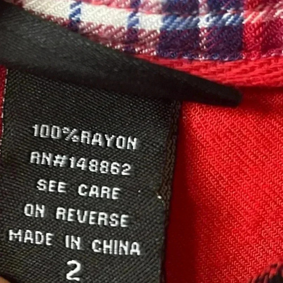 Torrid Women’s Red & Blue Lightweight Plaid Shirt Plus Size 2 - Picture 5 of 8